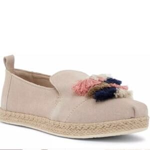 TOMS Oxford Tan Suede Tassel Deconstructed Alpargatas Espadrilles  Slip-on Shoes
